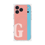 プレミアムスクエアケース with MagSafe［ オリジナル - initial color line - G pink ］