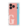 プレミアムスクエアケース with MagSafe［ オリジナル - initial color line - G pink ］