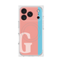 プレミアムスクエアケース with MagSafe［ オリジナル - initial color line - G pink ］