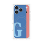 プレミアムスクエアケース with MagSafe［ オリジナル - initial color line - G blue ］