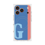プレミアムスクエアケース with MagSafe［ オリジナル - initial color line - G blue ］
