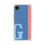 プレミアムスクエアケース with MagSafe［ オリジナル - initial color line - G blue ］
