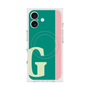 プレミアムスクエアケース with MagSafe［ オリジナル - initial color line - G green ］
