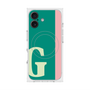 プレミアムスクエアケース with MagSafe［ オリジナル - initial color line - G green ］
