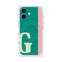 プレミアムスクエアケース with MagSafe［ オリジナル - initial color line - G green ］