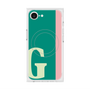 プレミアムスクエアケース with MagSafe［ オリジナル - initial color line - G green ］