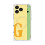 プレミアムスクエアケース with MagSafe［ オリジナル - initial color line - G yellow ］
