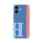 プレミアムスクエアケース with MagSafe［ オリジナル - initial color line - H blue ］