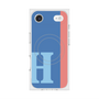 プレミアムスクエアケース with MagSafe［ オリジナル - initial color line - H blue ］