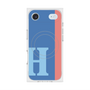 プレミアムスクエアケース with MagSafe［ オリジナル - initial color line - H blue ］