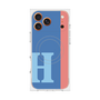 プレミアムスクエアケース with MagSafe［ オリジナル - initial color line - H blue ］