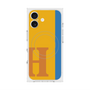 プレミアムスクエアケース with MagSafe［ オリジナル - initial color line - H orange ］