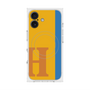 プレミアムスクエアケース with MagSafe［ オリジナル - initial color line - H orange ］