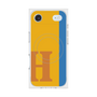プレミアムスクエアケース with MagSafe［ オリジナル - initial color line - H orange ］