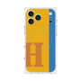 プレミアムスクエアケース with MagSafe［ オリジナル - initial color line - H orange ］