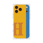 プレミアムスクエアケース with MagSafe［ オリジナル - initial color line - H orange ］