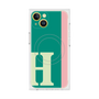 プレミアムスクエアケース with MagSafe［ オリジナル - initial color line - H green ］