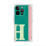 プレミアムスクエアケース with MagSafe［ オリジナル - initial color line - H green ］