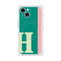 プレミアムスクエアケース with MagSafe［ オリジナル - initial color line - H green ］