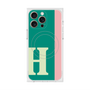 プレミアムスクエアケース with MagSafe［ オリジナル - initial color line - H green ］