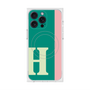 プレミアムスクエアケース with MagSafe［ オリジナル - initial color line - H green ］