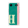 プレミアムスクエアケース with MagSafe［ オリジナル - initial color line - H green ］
