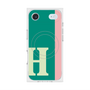 プレミアムスクエアケース with MagSafe［ オリジナル - initial color line - H green ］