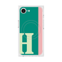 プレミアムスクエアケース with MagSafe［ オリジナル - initial color line - H green ］