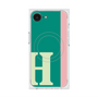 プレミアムスクエアケース with MagSafe［ オリジナル - initial color line - H green ］