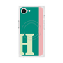 プレミアムスクエアケース with MagSafe［ オリジナル - initial color line - H green ］