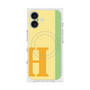 プレミアムスクエアケース with MagSafe［ オリジナル - initial color line - H yellow ］