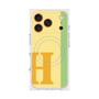 プレミアムスクエアケース with MagSafe［ オリジナル - initial color line - H yellow ］