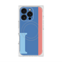 プレミアムスクエアケース with MagSafe［ オリジナル - initial color line - I blue ］