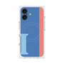 プレミアムスクエアケース with MagSafe［ オリジナル - initial color line - I blue ］