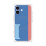 プレミアムスクエアケース with MagSafe［ オリジナル - initial color line - I blue ］