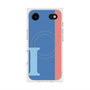 プレミアムスクエアケース with MagSafe［ オリジナル - initial color line - I blue ］