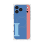プレミアムスクエアケース with MagSafe［ オリジナル - initial color line - I blue ］