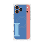 プレミアムスクエアケース with MagSafe［ オリジナル - initial color line - I blue ］