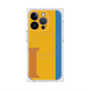 プレミアムスクエアケース with MagSafe［ オリジナル - initial color line - I orange ］