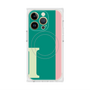 プレミアムスクエアケース with MagSafe［ オリジナル - initial color line - I green ］