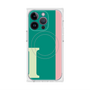 プレミアムスクエアケース with MagSafe［ オリジナル - initial color line - I green ］