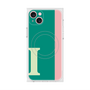 プレミアムスクエアケース with MagSafe［ オリジナル - initial color line - I green ］
