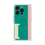 プレミアムスクエアケース with MagSafe［ オリジナル - initial color line - I green ］