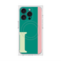 プレミアムスクエアケース with MagSafe［ オリジナル - initial color line - I green ］
