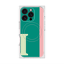 プレミアムスクエアケース with MagSafe［ オリジナル - initial color line - I green ］