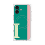 プレミアムスクエアケース with MagSafe［ オリジナル - initial color line - I green ］