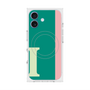 プレミアムスクエアケース with MagSafe［ オリジナル - initial color line - I green ］