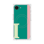 プレミアムスクエアケース with MagSafe［ オリジナル - initial color line - I green ］