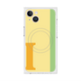 プレミアムスクエアケース with MagSafe［ オリジナル - initial color line - I yellow ］