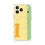 プレミアムスクエアケース with MagSafe［ オリジナル - initial color line - I yellow ］